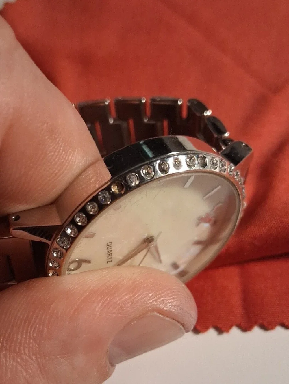 American Eagle Women's Silver Toned Link Band Analog Watch